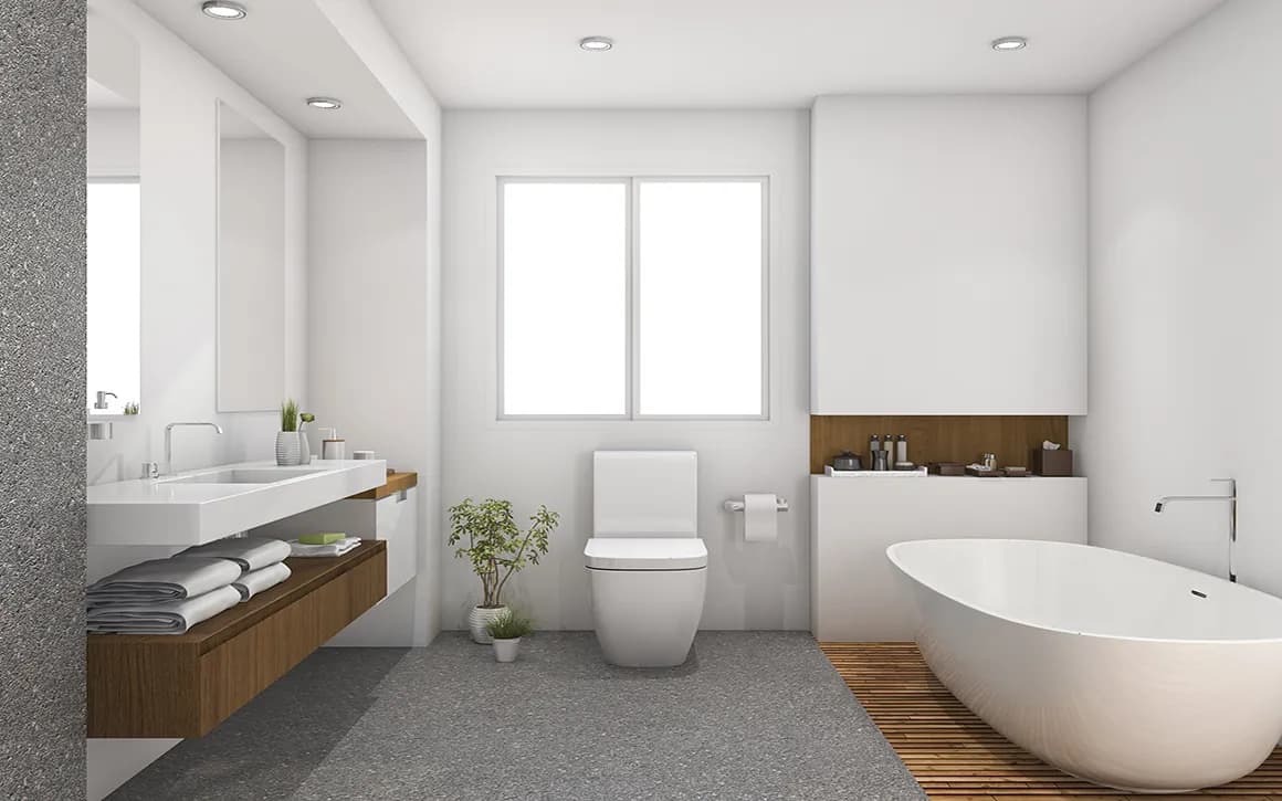 Modernes Badezimmer in Gmunden 2